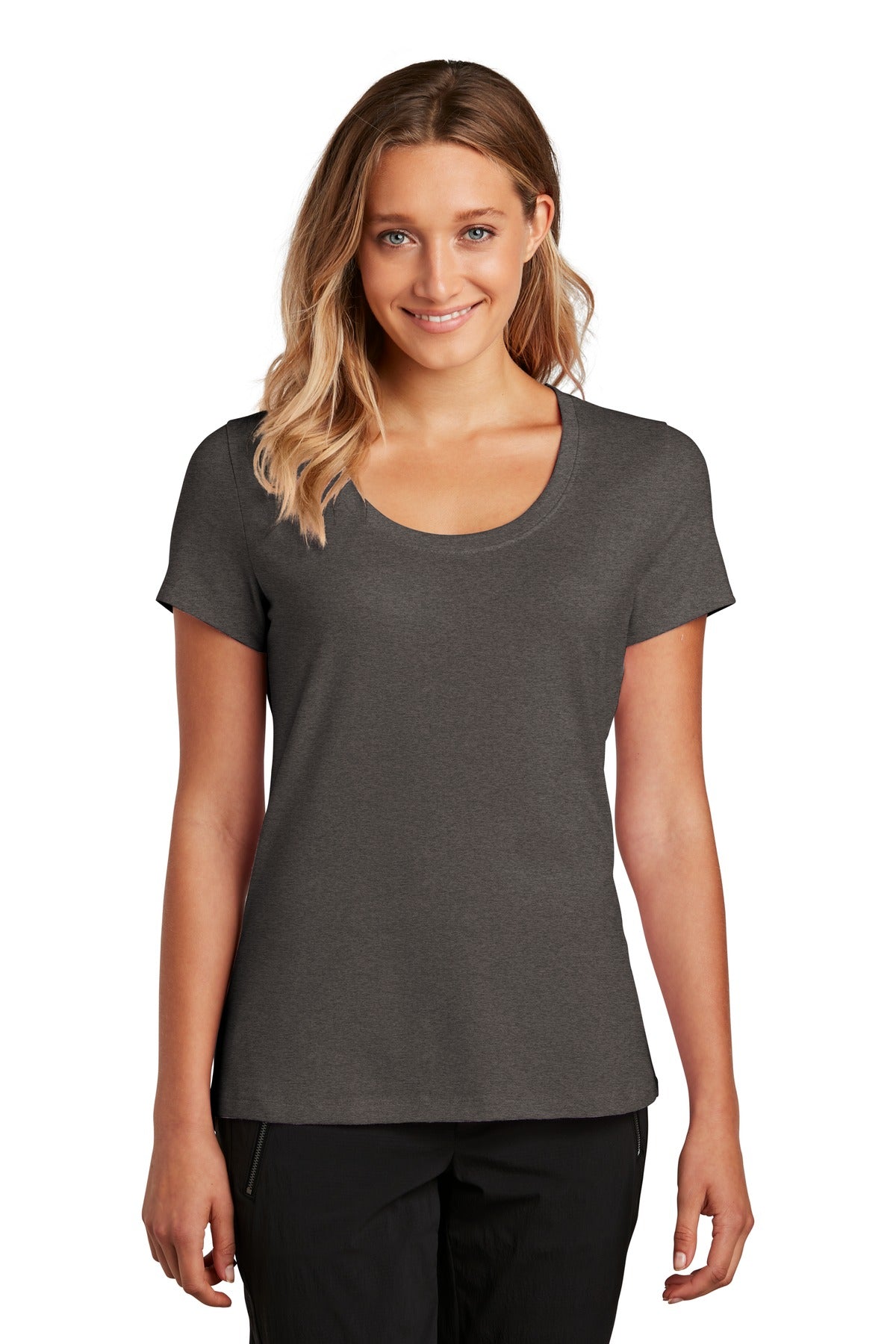 A hint of stretch. All-day comfort. 4.3-ounce 57/38/5 combed - Heathered Charcoal