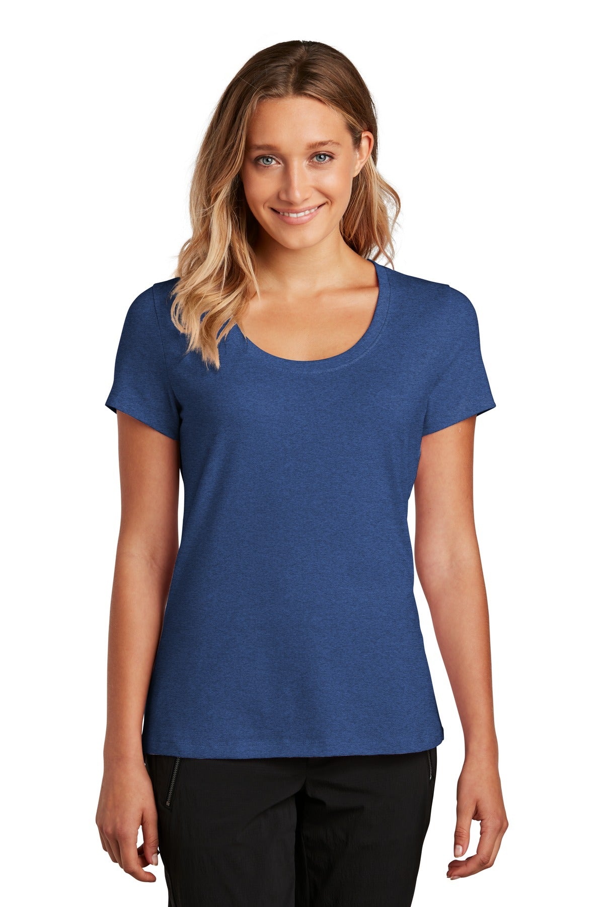 A hint of stretch. All-day comfort. 4.3-ounce 57/38/5 combed - Heathered Deep Royal