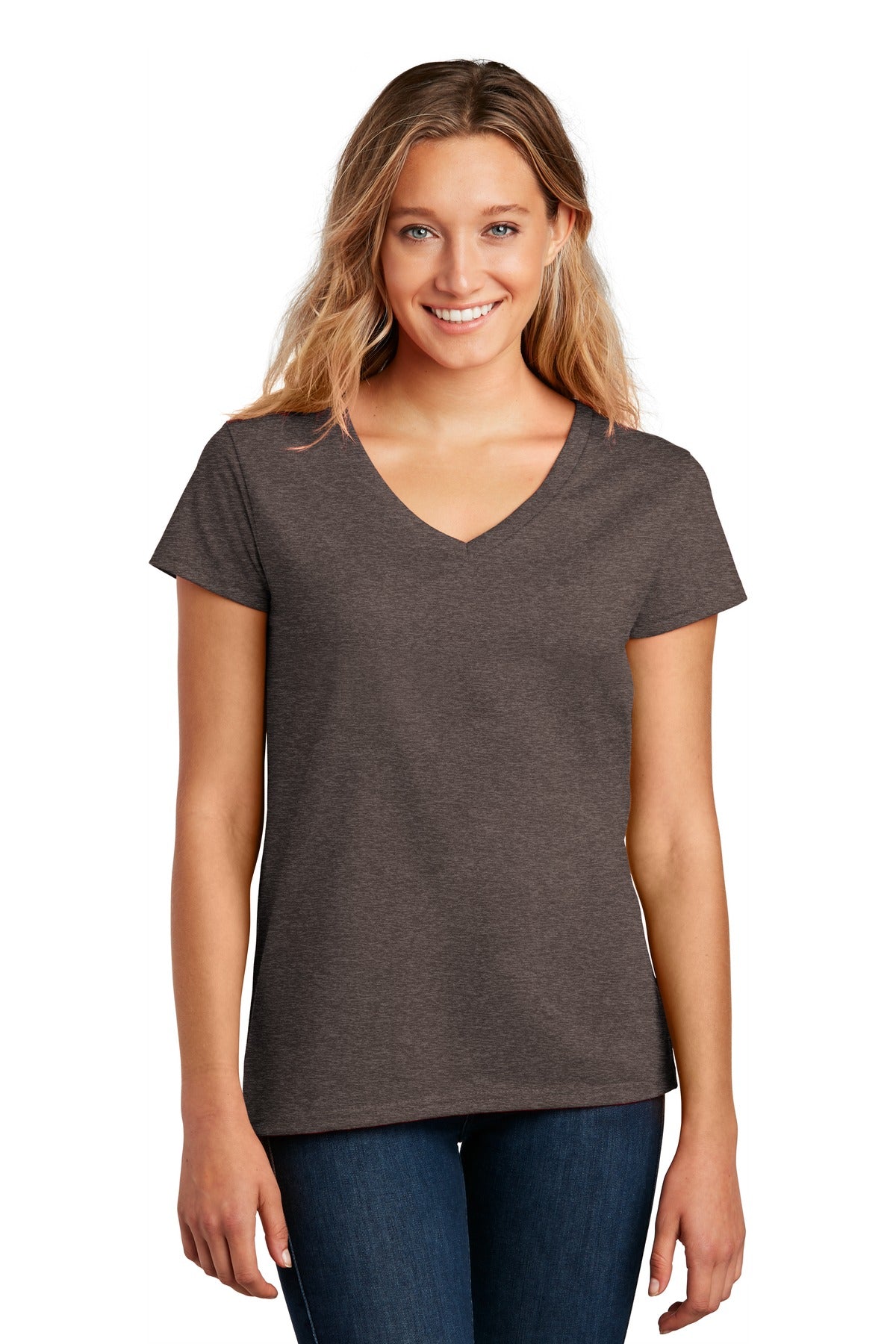 The affordable Re-Tee is 100% recycled fabric and never re-d - Deep Brown Heather