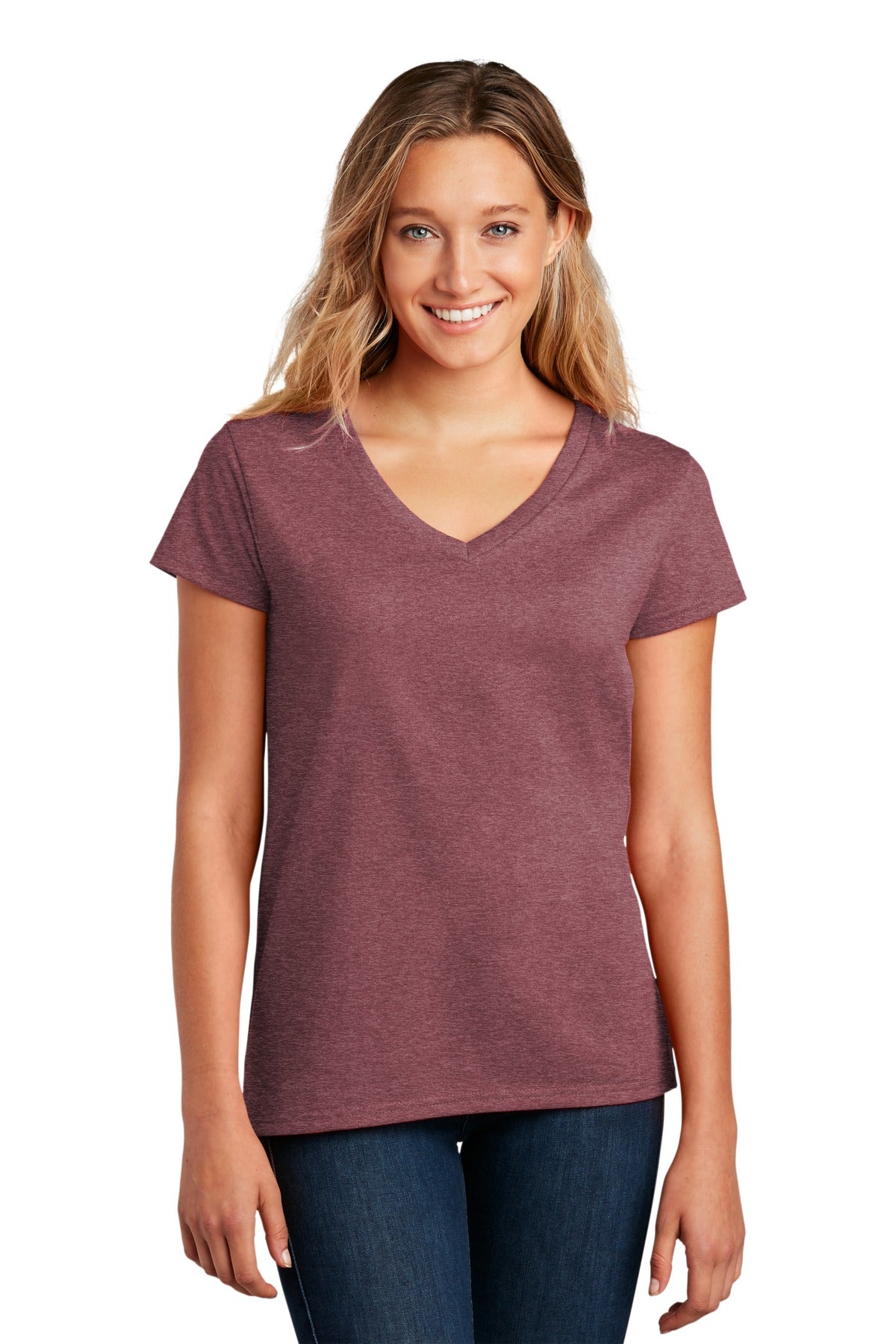 The affordable Re-Tee is 100% recycled fabric and never re-d - Maroon Heather