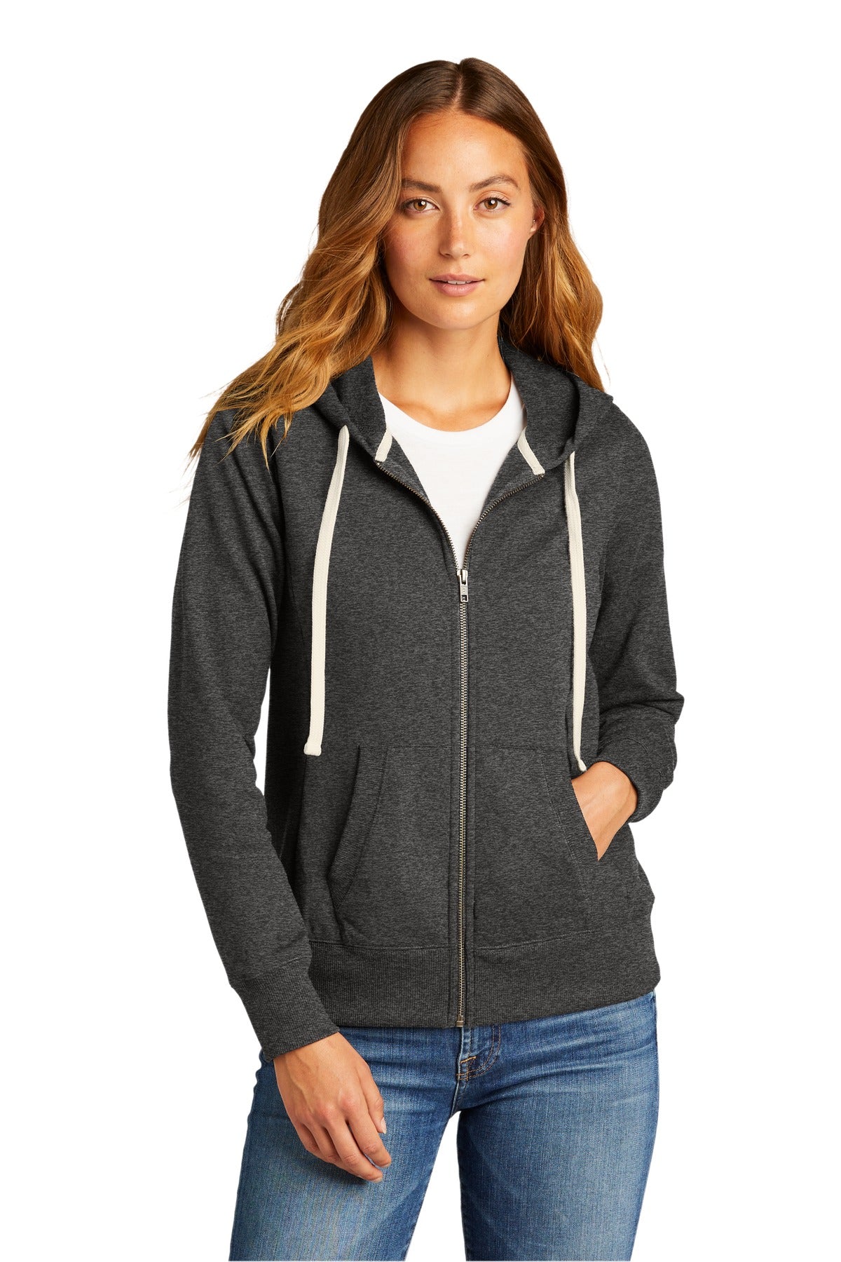 Our most sustainable fleece yet. District Re-Fleece breathes - Charcoal Heather