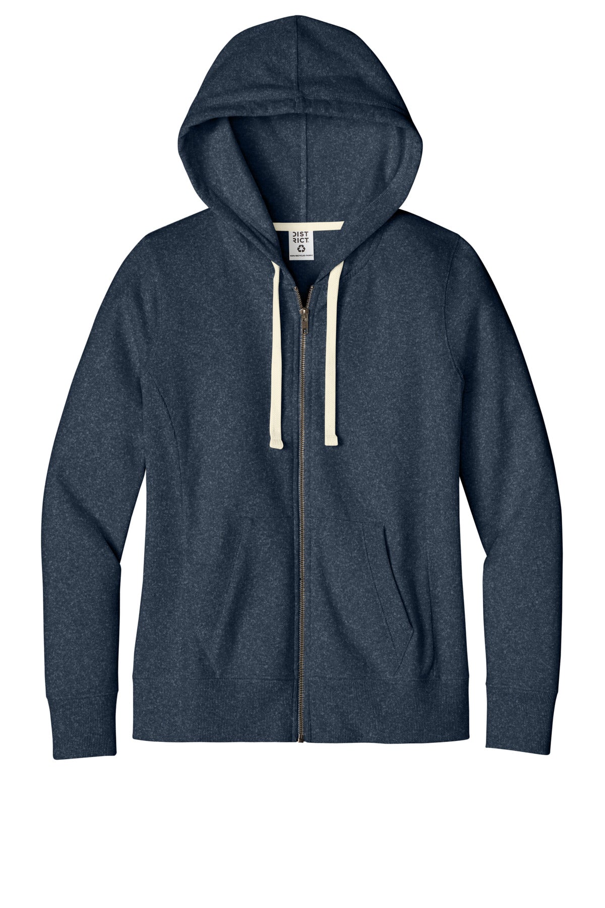 Our most sustainable fleece yet. District Re-Fleece breathes - Heathered Navy