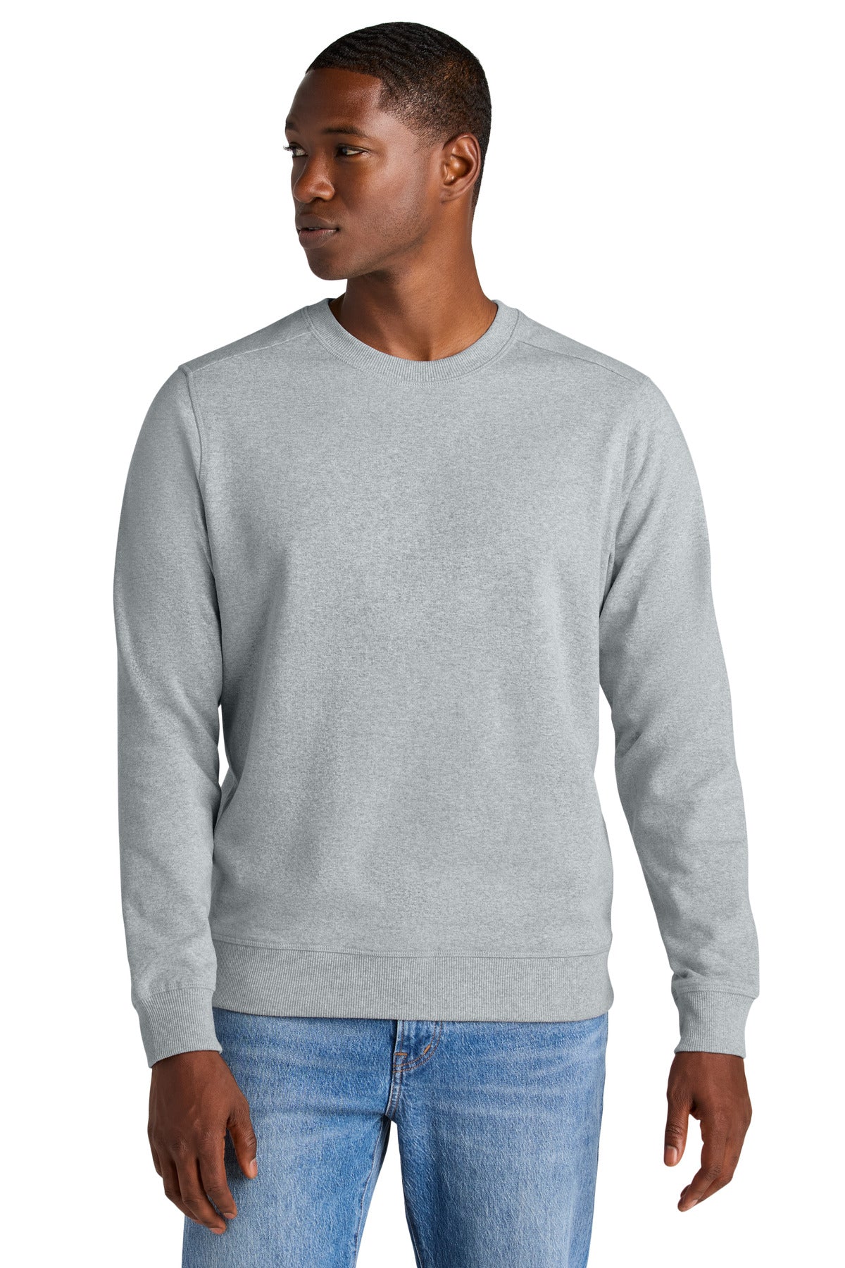 Our most sustainable fleece yet. District Re-Fleece breathes - Light Heather Grey