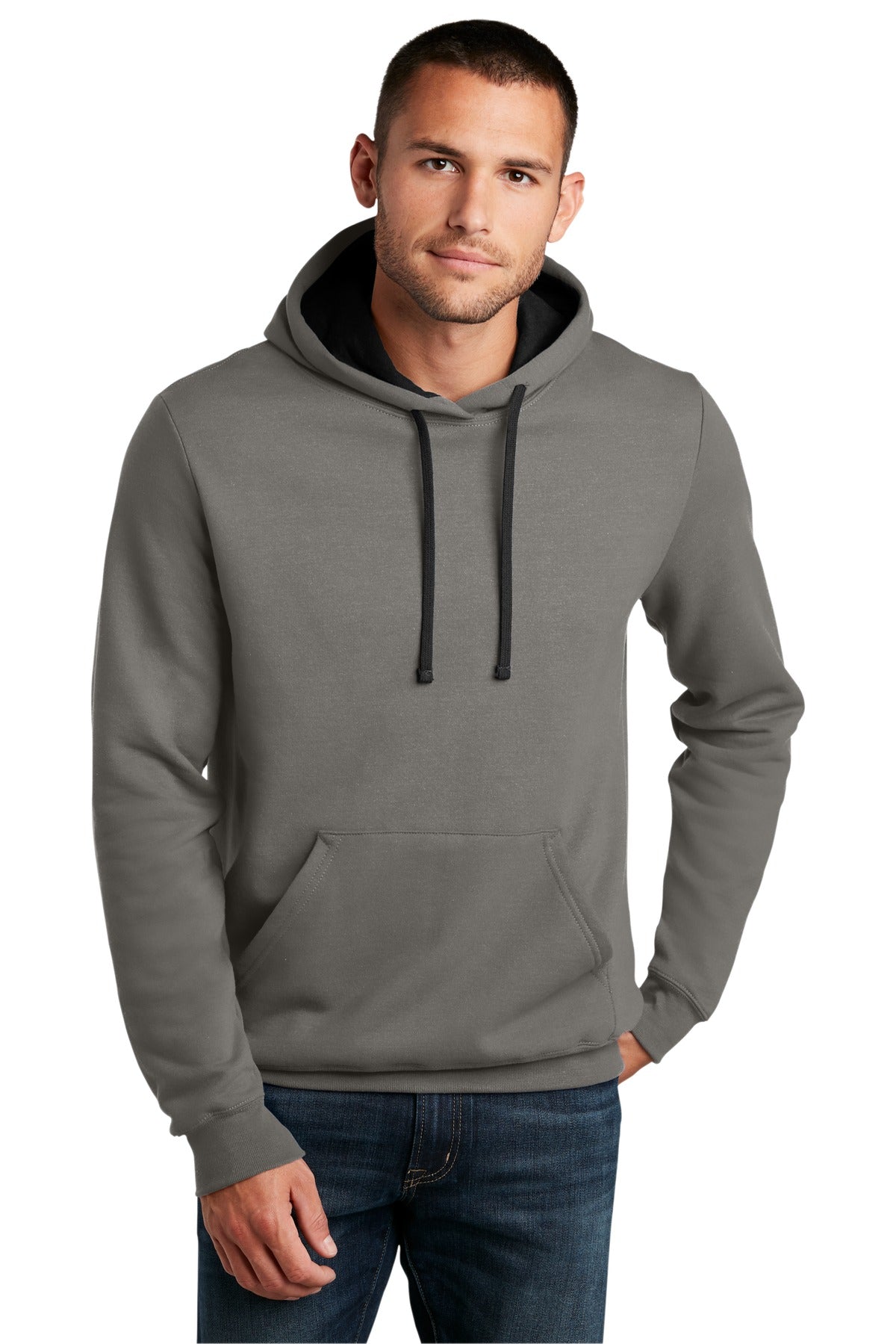 Your style will rock in this warm hoodie.7.8-ounce 50/50 cot - Grey