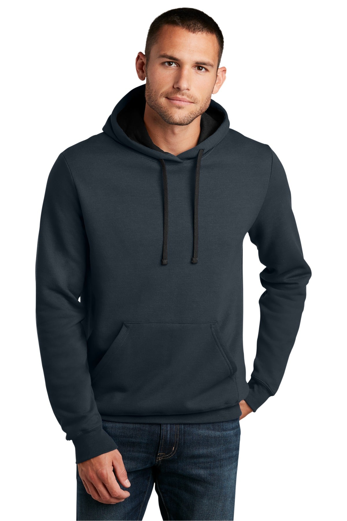 Your style will rock in this warm hoodie.7.8-ounce 50/50 cot - New Navy