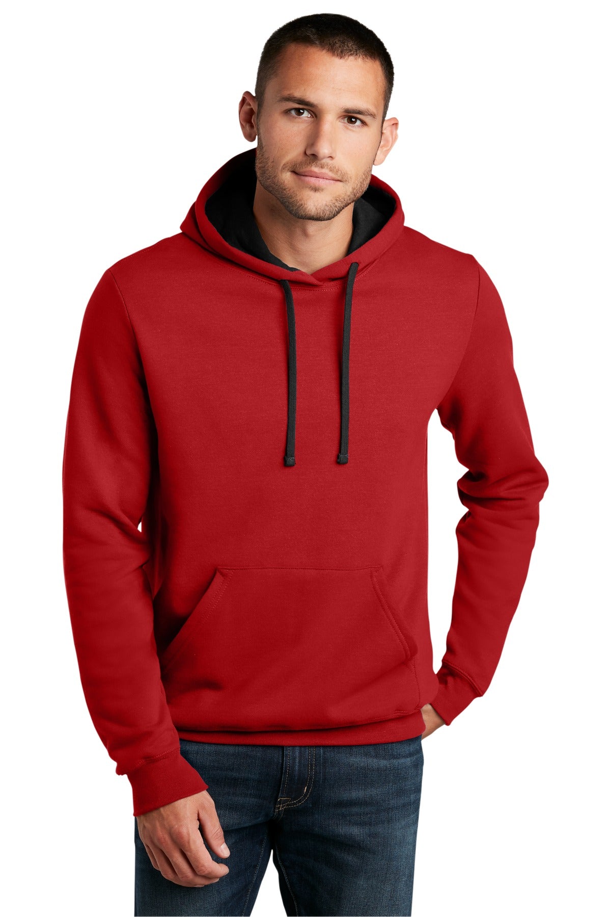 Your style will rock in this warm hoodie.7.8-ounce 50/50 cot - New Red