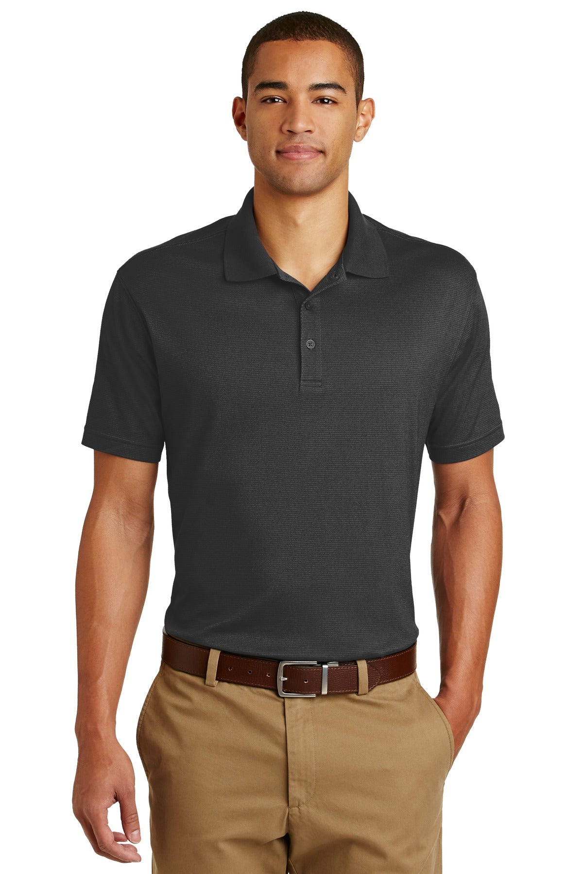 Not your run-of-the-mill polo. This cotton-rich high-perform - Black