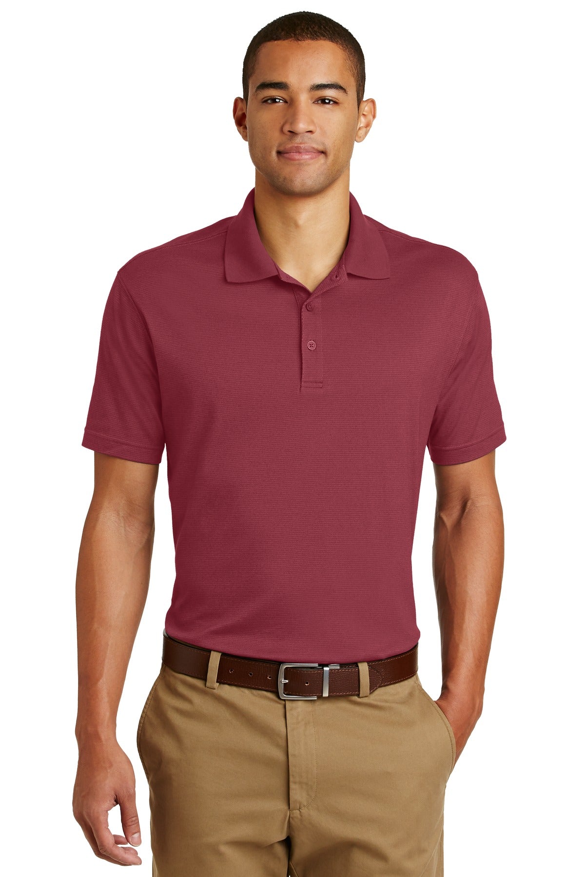 Not your run-of-the-mill polo. This cotton-rich high-perform - Red Rhubarb