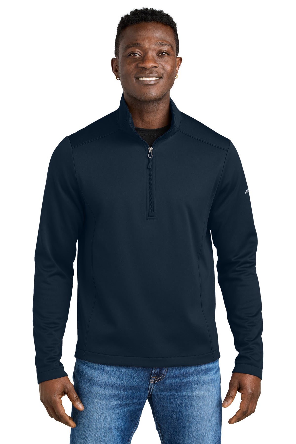 Built for versatility this smooth-faced brushed-back fleece  - River Blue Navy