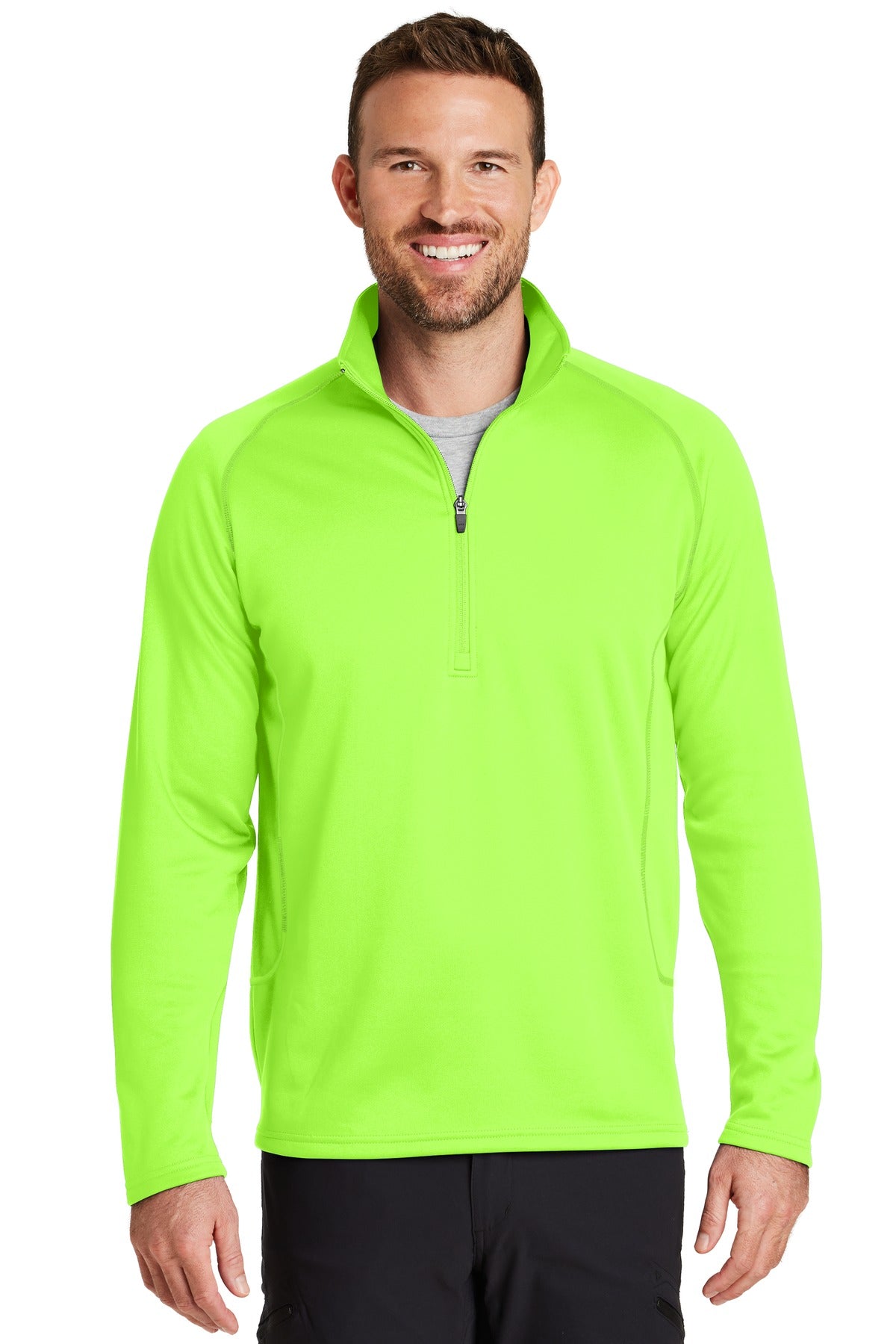 Built for versatility this smooth-faced brushed back fleece  - Vivid Lime