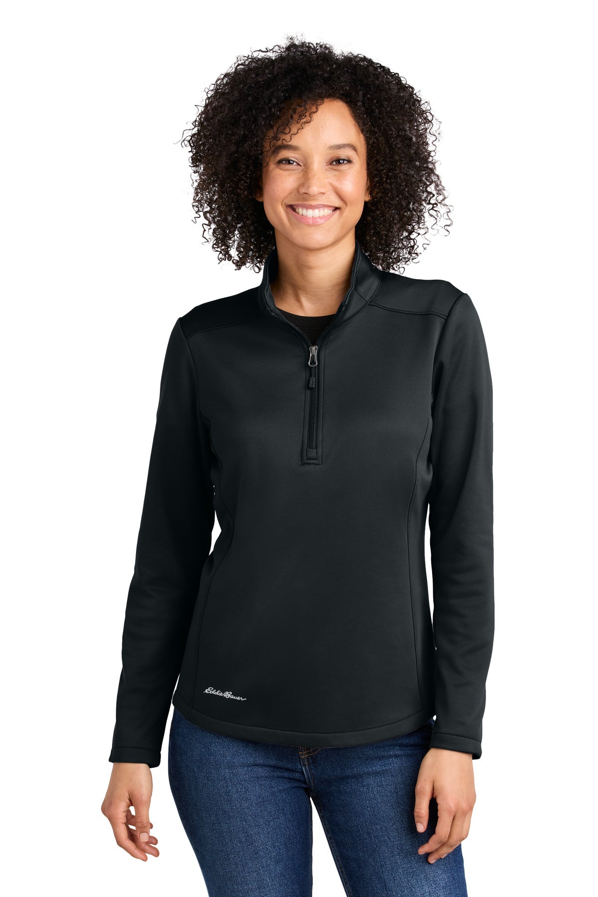 Built for versatility this smooth-faced brushed-back fleece  - Black