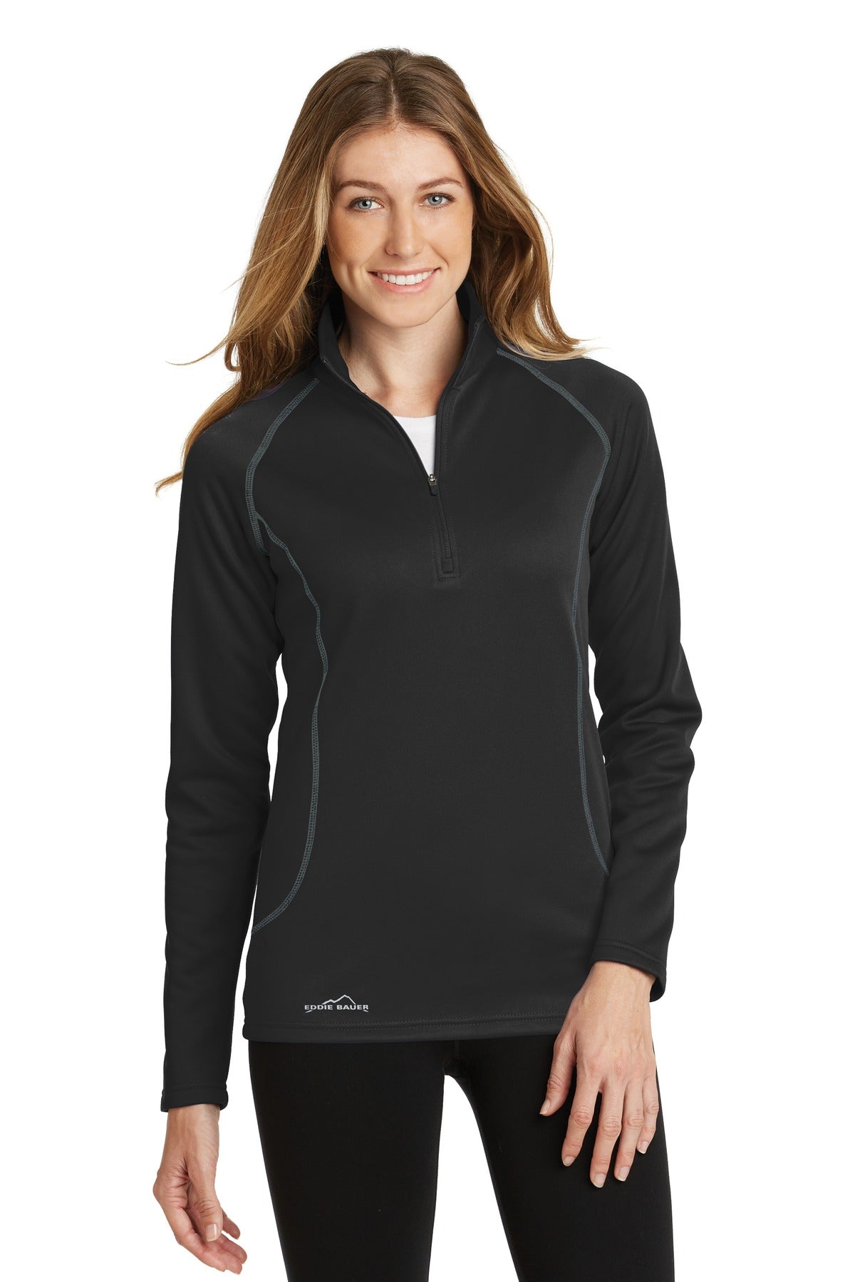 Built for versatility this smooth-faced brushed back fleece  - Black