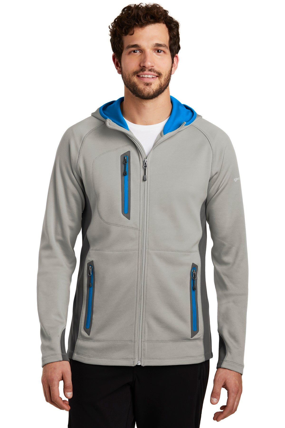 This sporty midweight jacket pairs smooth-faced fleece with  - Grey Cloud/ Grey Steel/ Expedition Blue