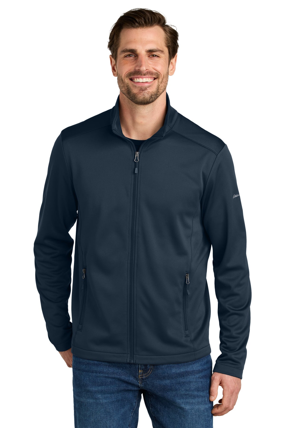 Built for versatility this smooth-faced brushed-back fleece  - River Blue Navy