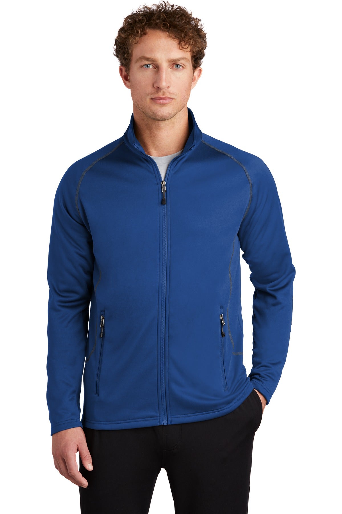 Built for versatility this smooth-faced brushed back fleece  - Cobalt Blue