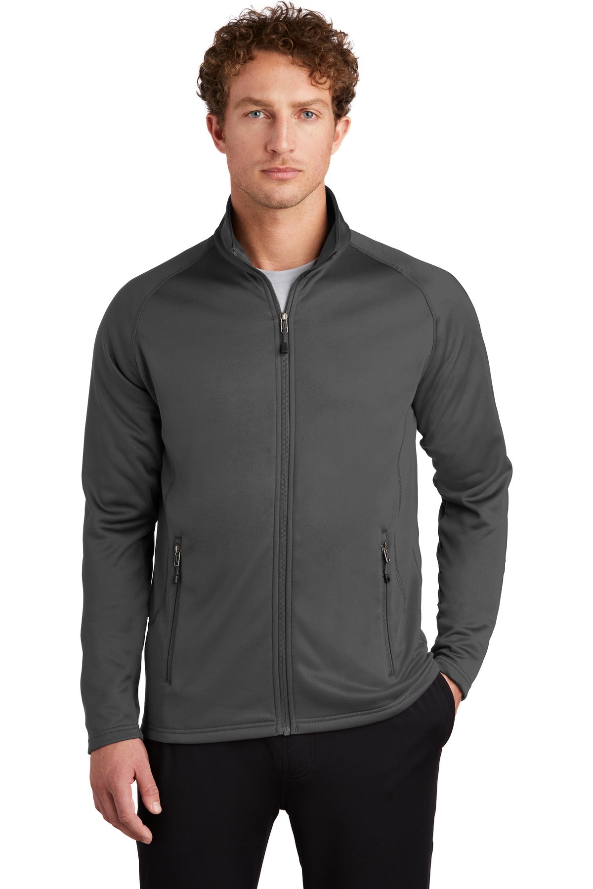 Built for versatility this smooth-faced brushed back fleece  - Iron Gate