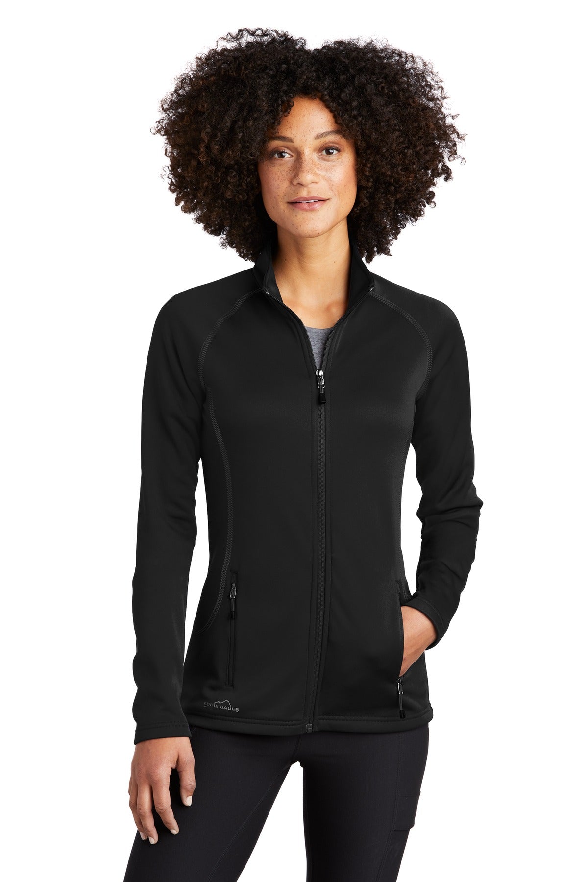 Built for versatility this smooth-faced brushed back fleece  - Black