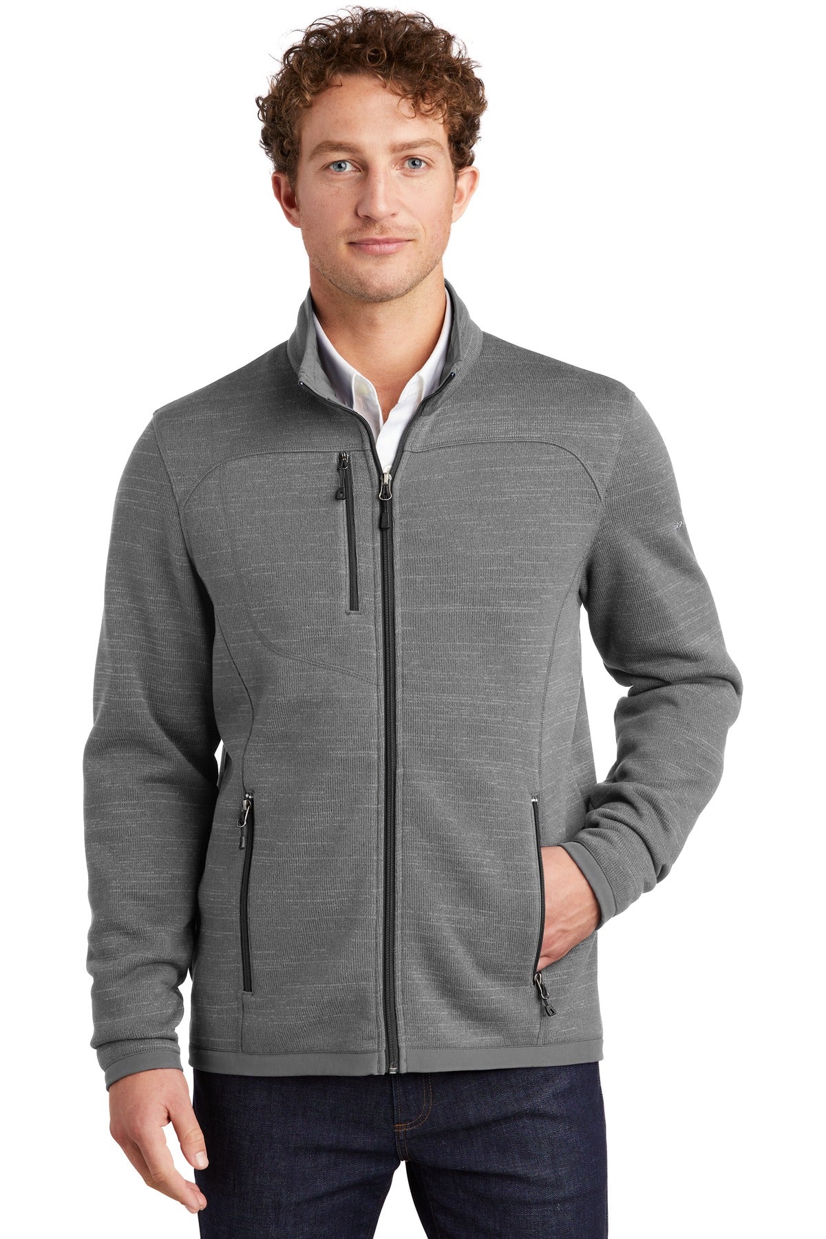 With an authentic outdoorsy lodge look this refined sweater  - Dark Grey Heather