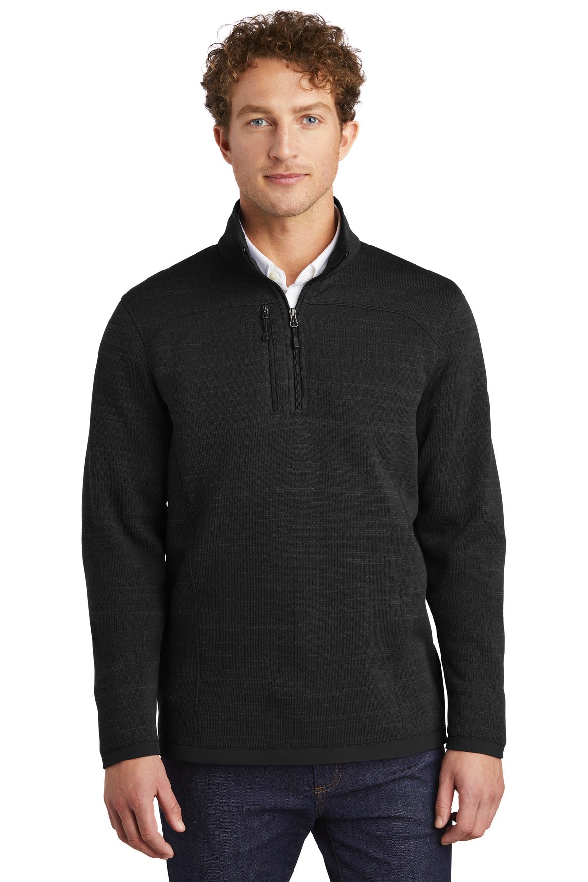 With an authentic outdoorsy lodge look this refined sweater  - Black