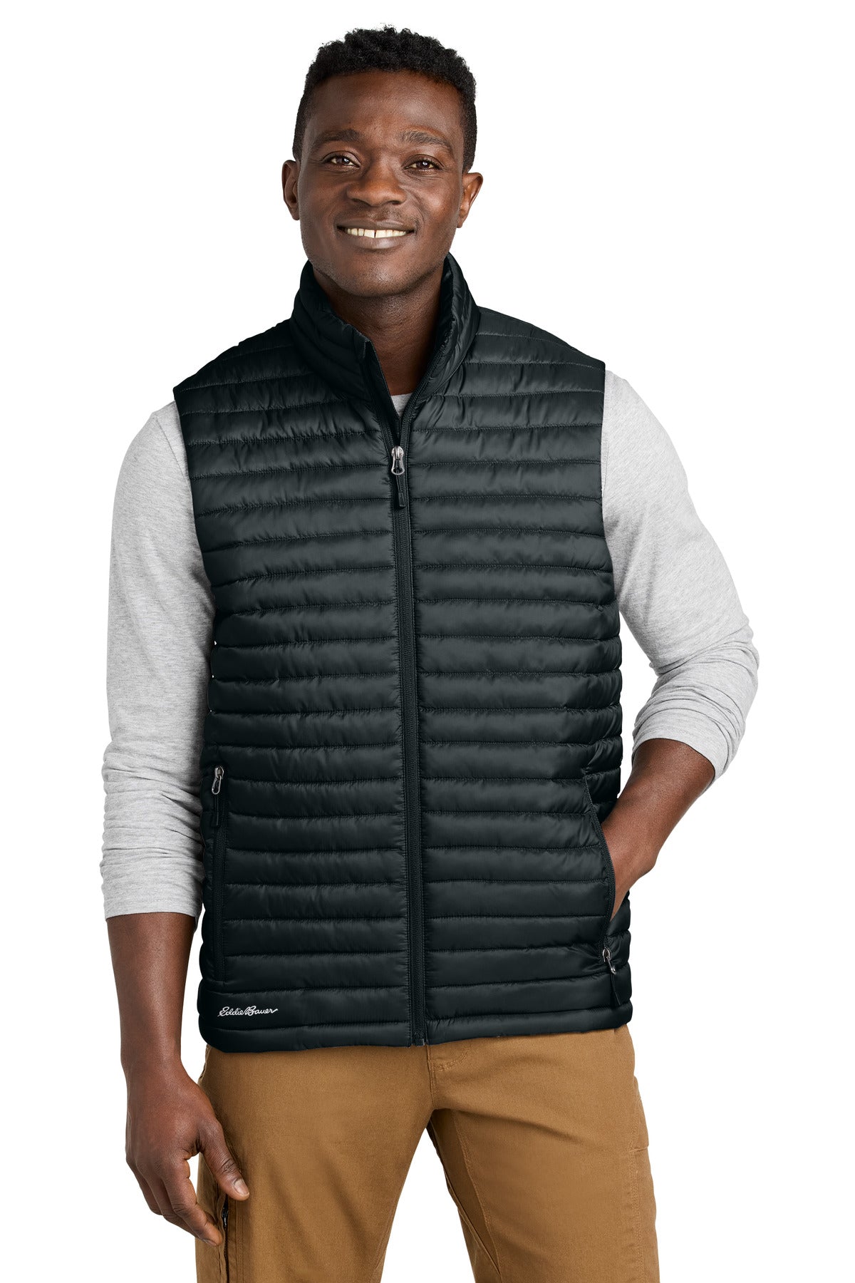 Designed with traditional quilt lines this insulated vest is - Black