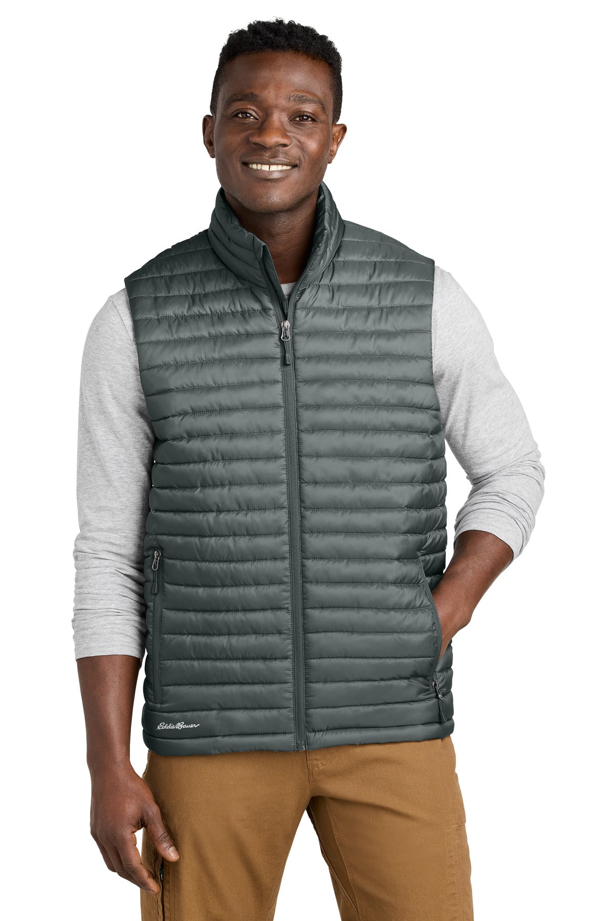Designed with traditional quilt lines this insulated vest is - Metal Grey