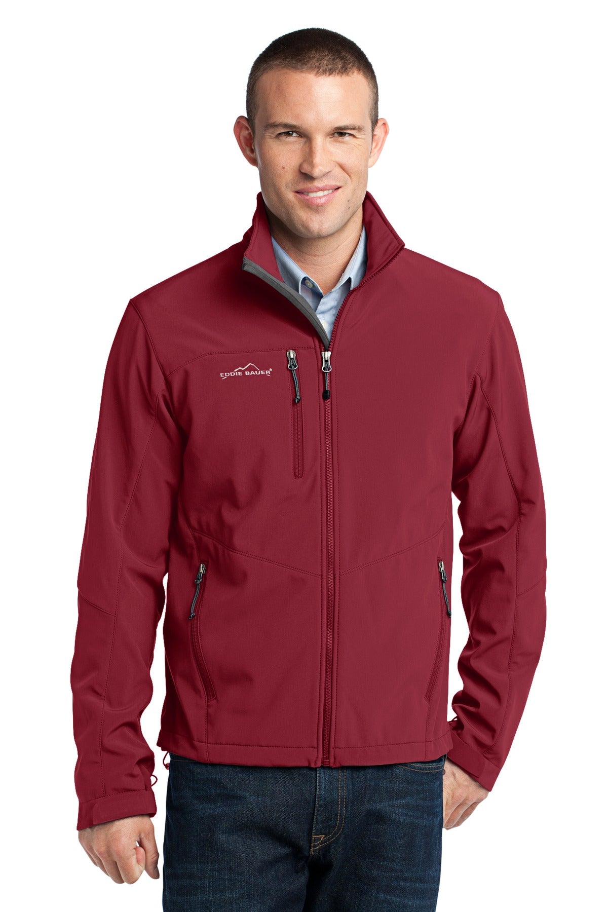 This weather-stopping three-layer soft shell boasts water pr - Rhubarb Red