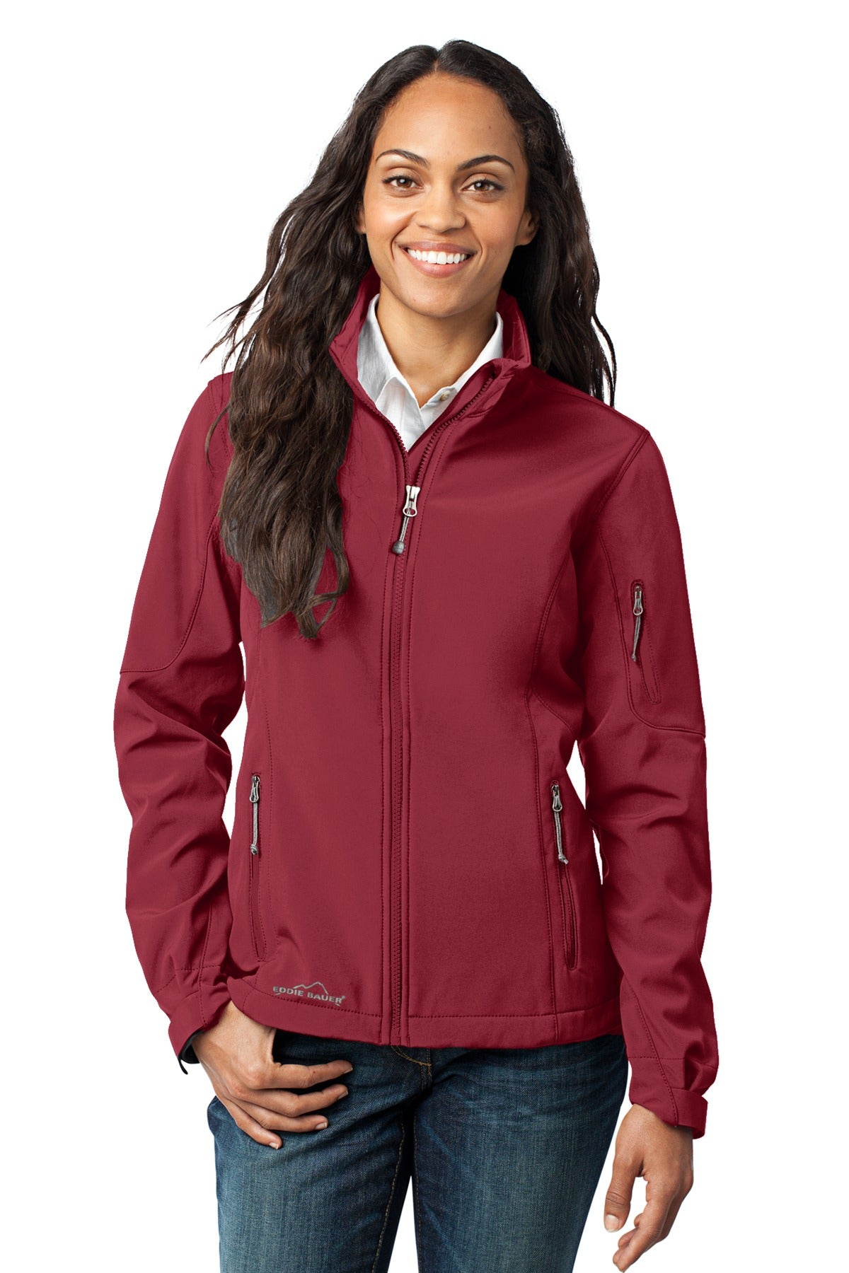 This weather-stopping three-layer soft shell boasts water pr - Rhubarb Red
