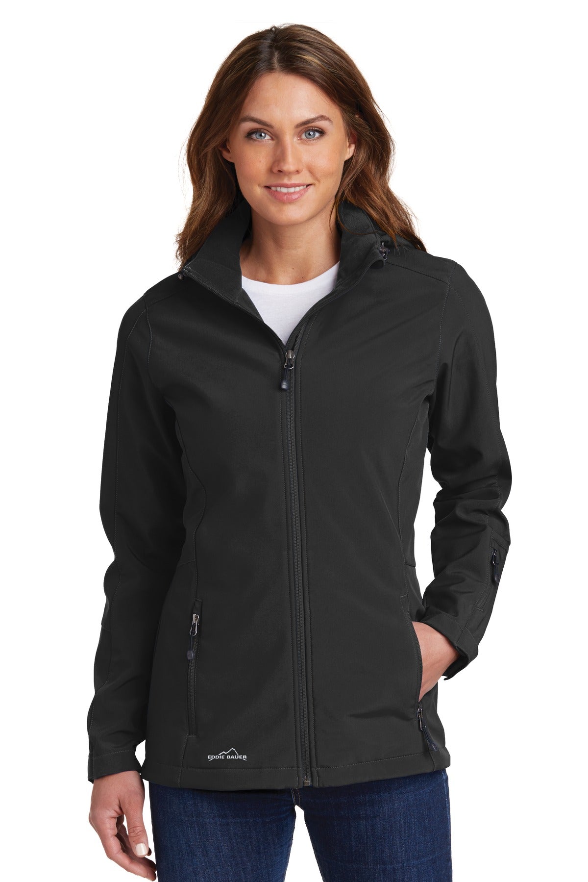 This longer-length parka offers very good water protection a - Black