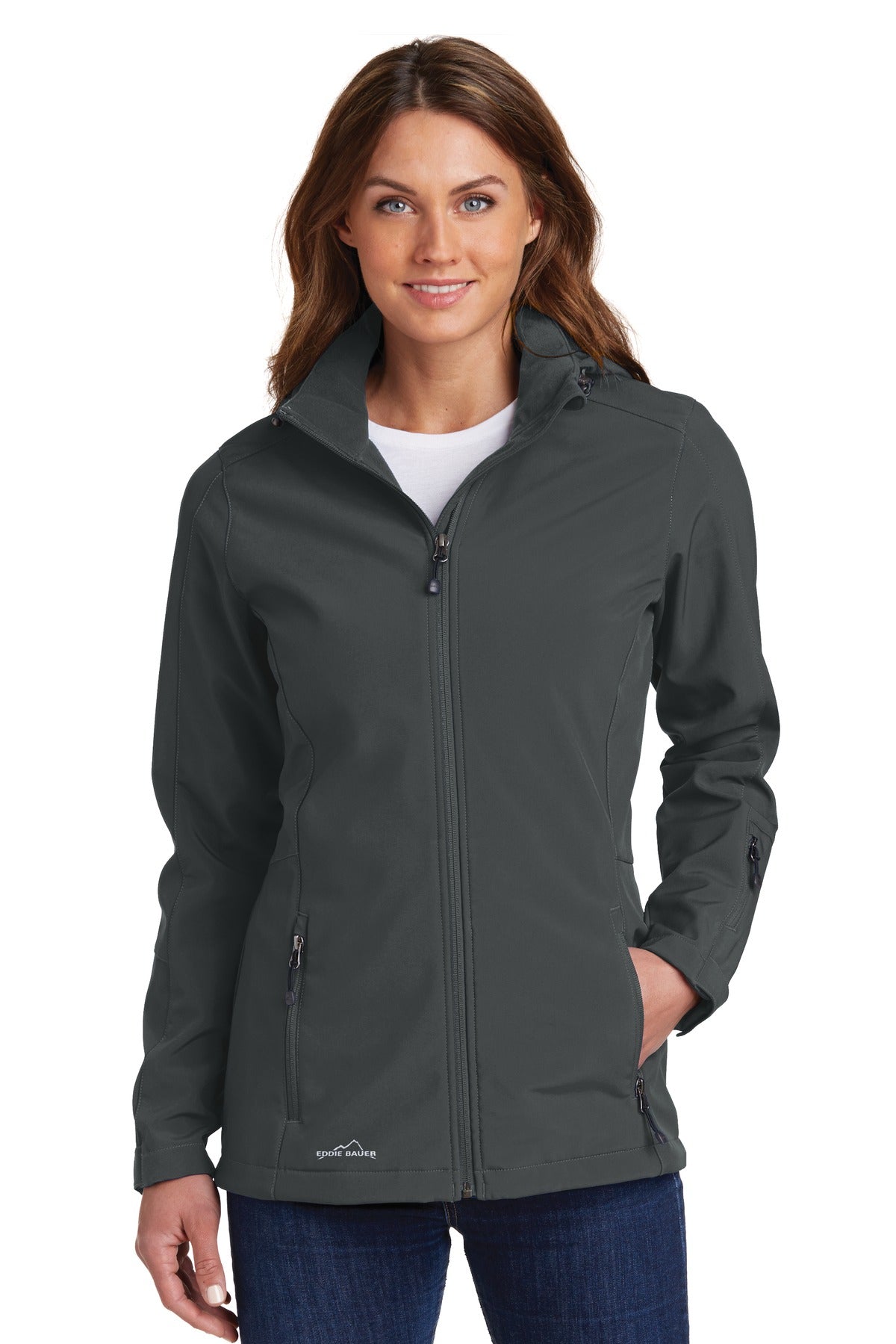 This longer-length parka offers very good water protection a - Grey Steel