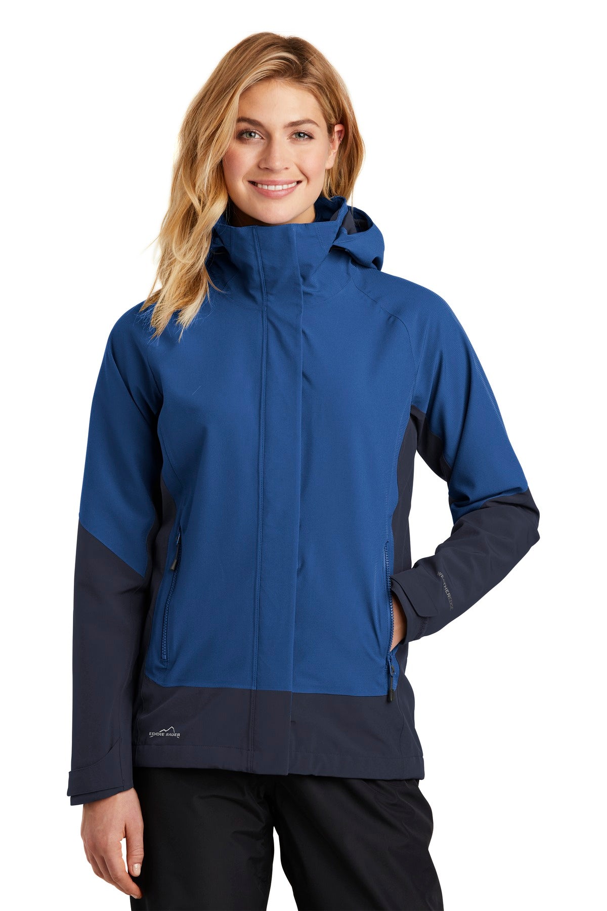 Two element-fighting WeatherEdge 5K/5K fabrics come together - Cobalt Blue/ River Blue Navy