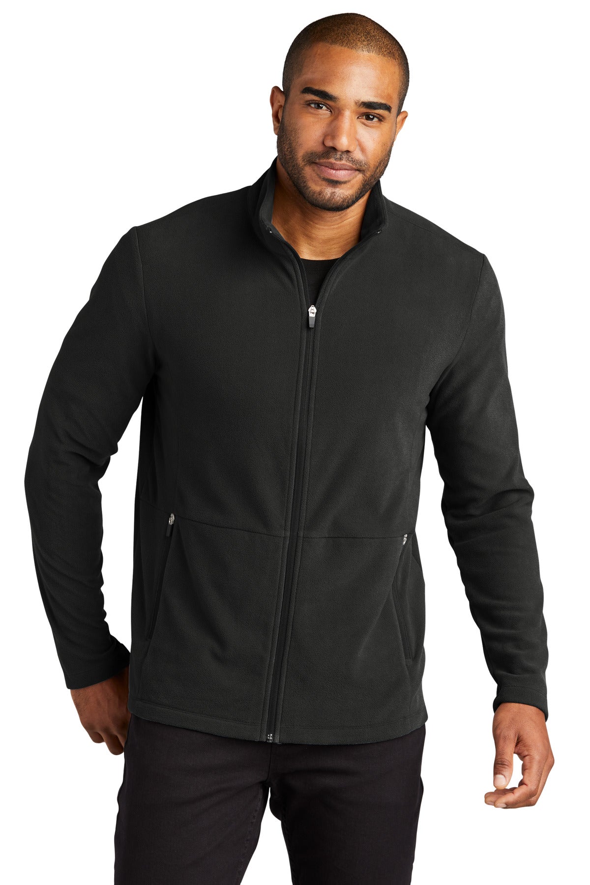 Soft lightweight and low-profile this anti-pill microfleece  - Black