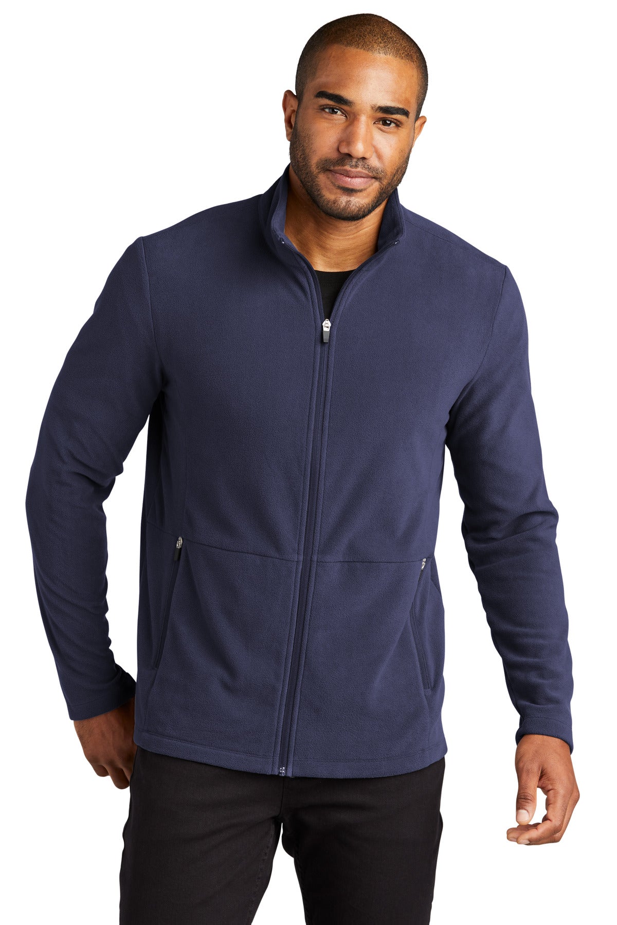 Soft lightweight and low-profile this anti-pill microfleece  - Navy