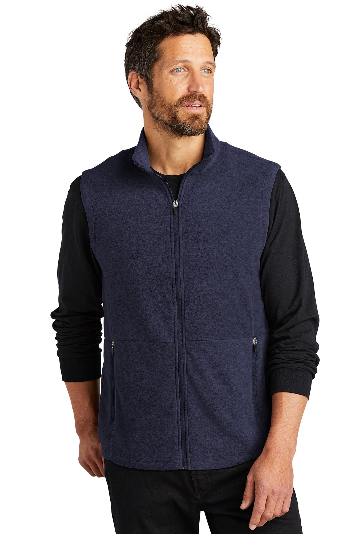 Soft lightweight and low-profile this anti-pill microfleece  - Navy