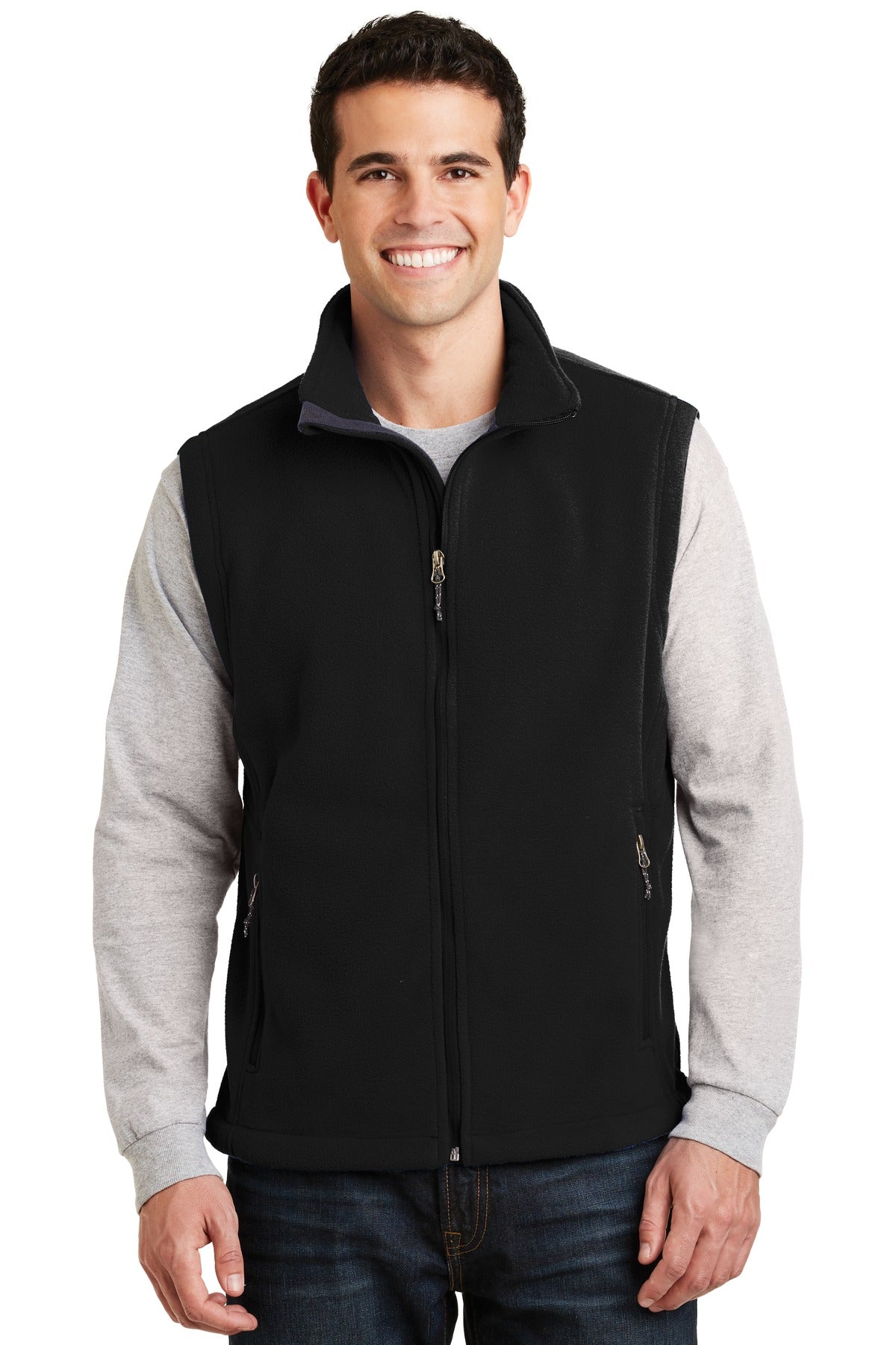 Ready for layering this super soft low-pill midweight fleece - Black