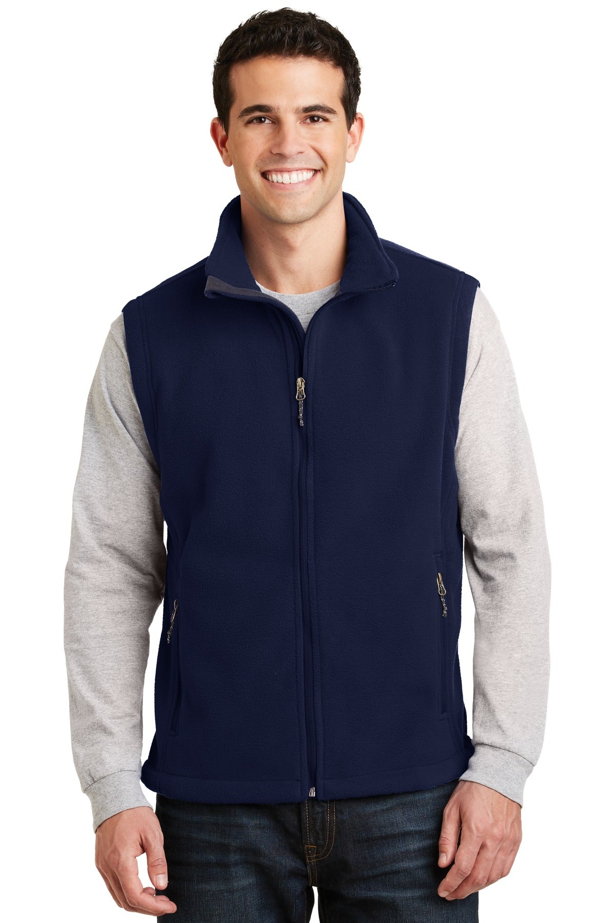 Ready for layering this super soft low-pill midweight fleece - True Navy