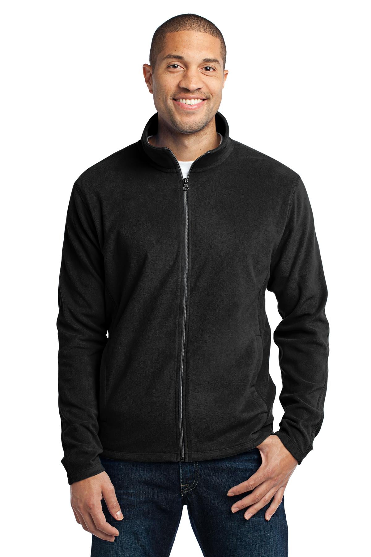 For cool-to-cold weather this lightweight microfleece jacket - Black