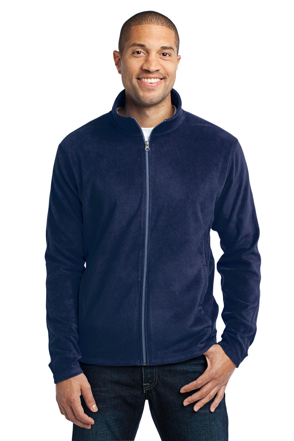 For cool-to-cold weather this lightweight microfleece jacket - True Navy