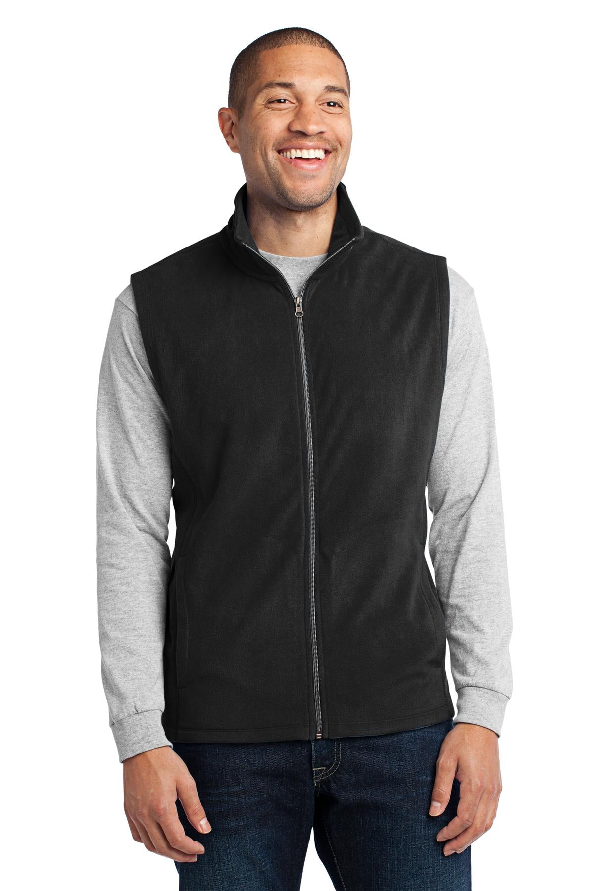 Add a layer of warmth with our extra soft cozy microfleece v - Black