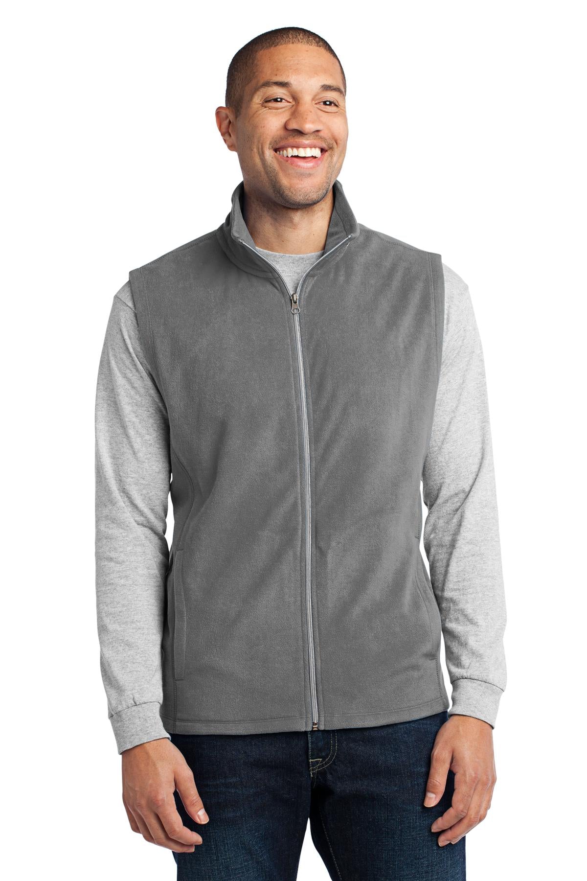 Add a layer of warmth with our extra soft cozy microfleece v - Pearl Grey