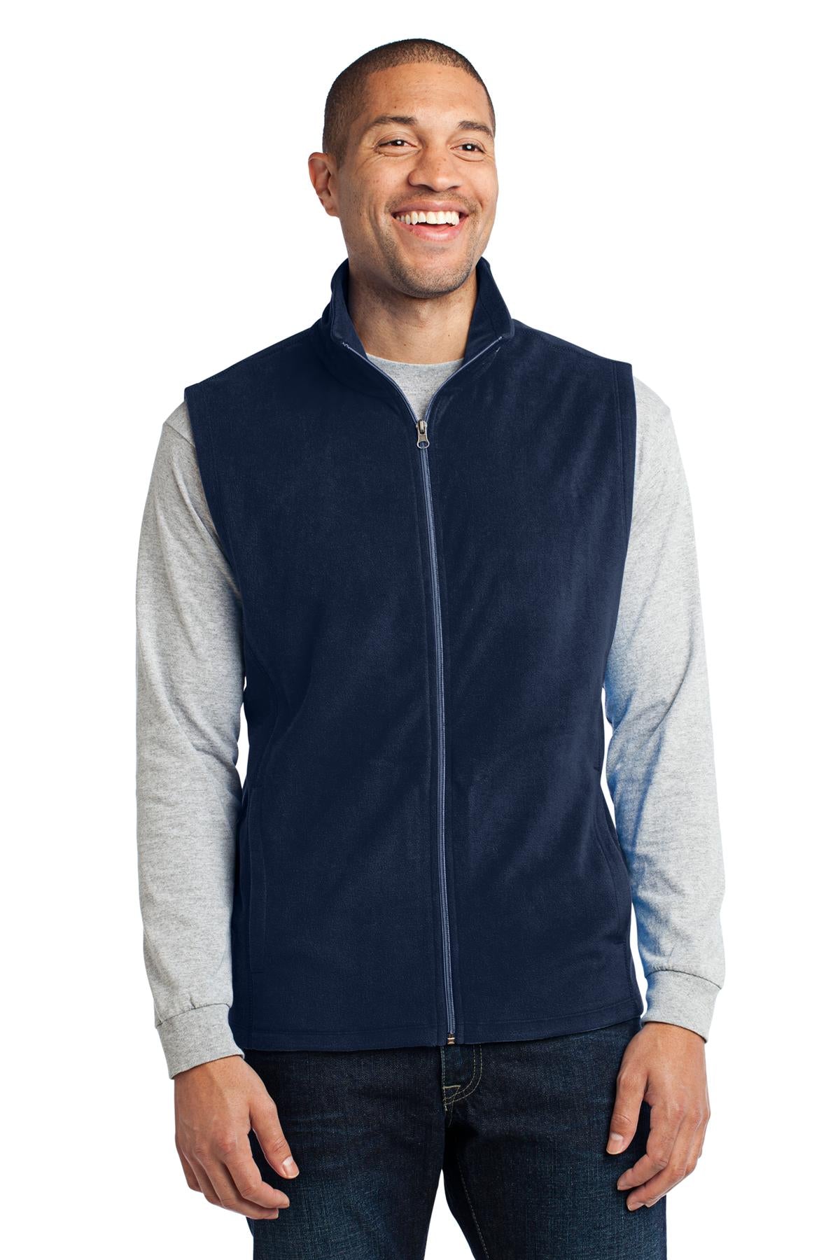 Add a layer of warmth with our extra soft cozy microfleece v - True Navy