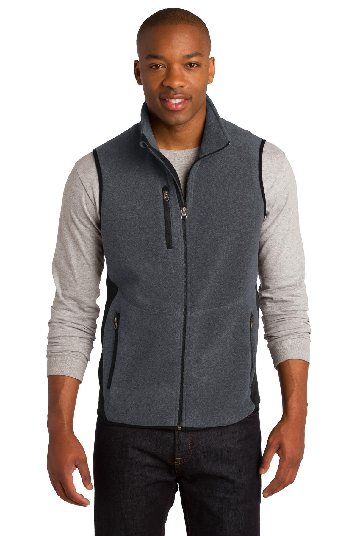 R-Tek Pro vests are made for warmth and layering--without ad - Charcoal Heather/ Black