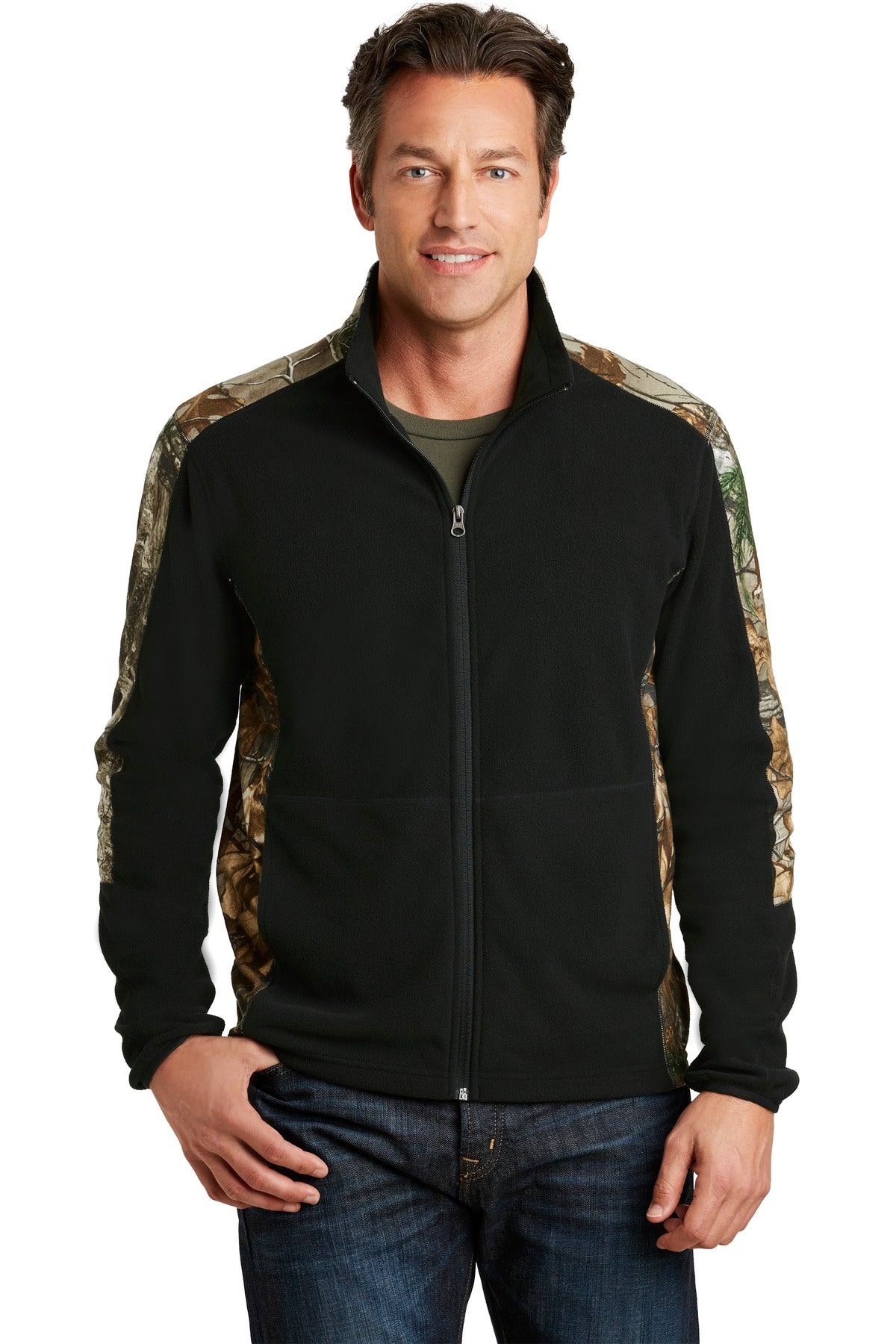With authentic Realtree camouflage on the shoulders sleeves  - Black/ Realtree Xtra