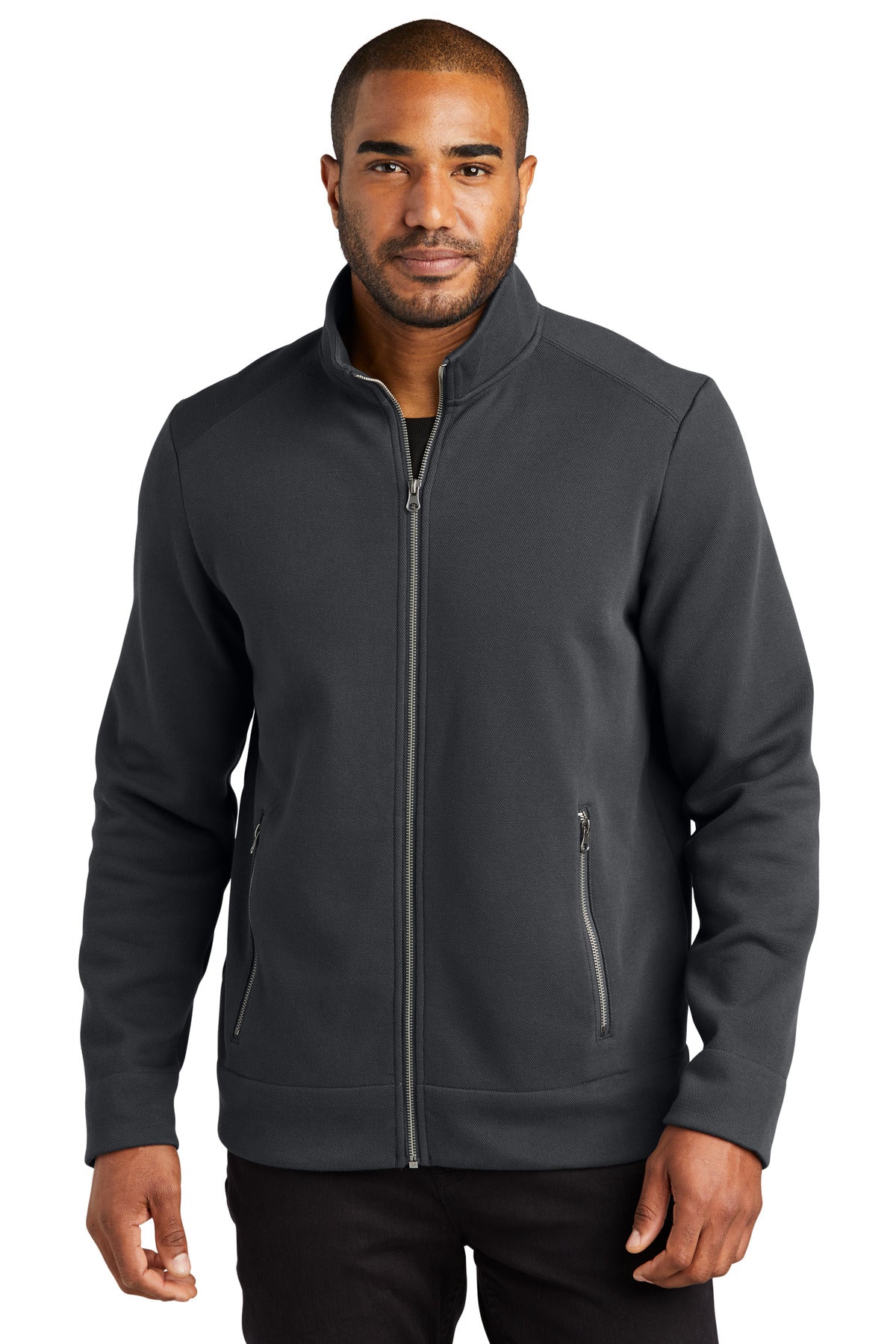 With a classic pique look this brushed-back fleece has profe - Charcoal