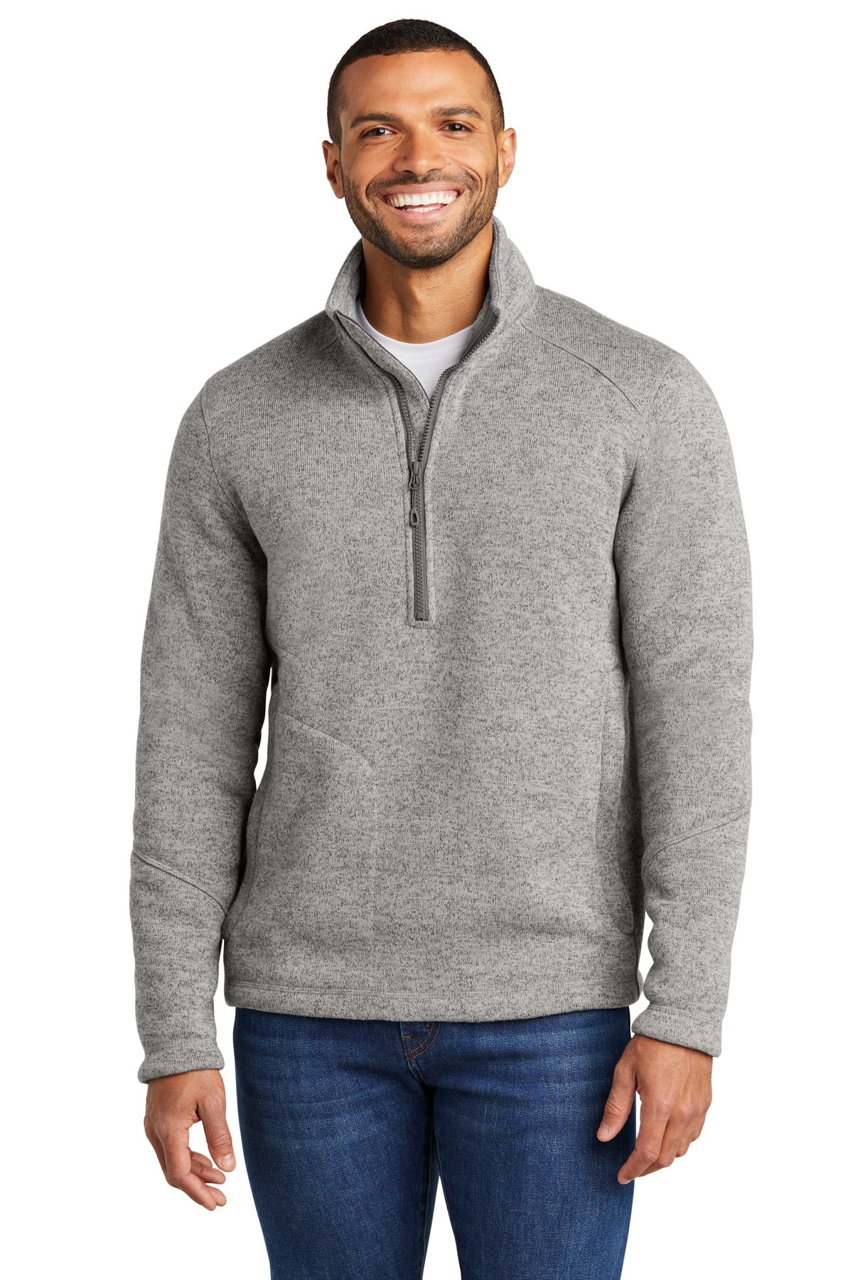 With a subtle heathered pattern our Arc Sweater Fleece combi - Deep Smoke Heather