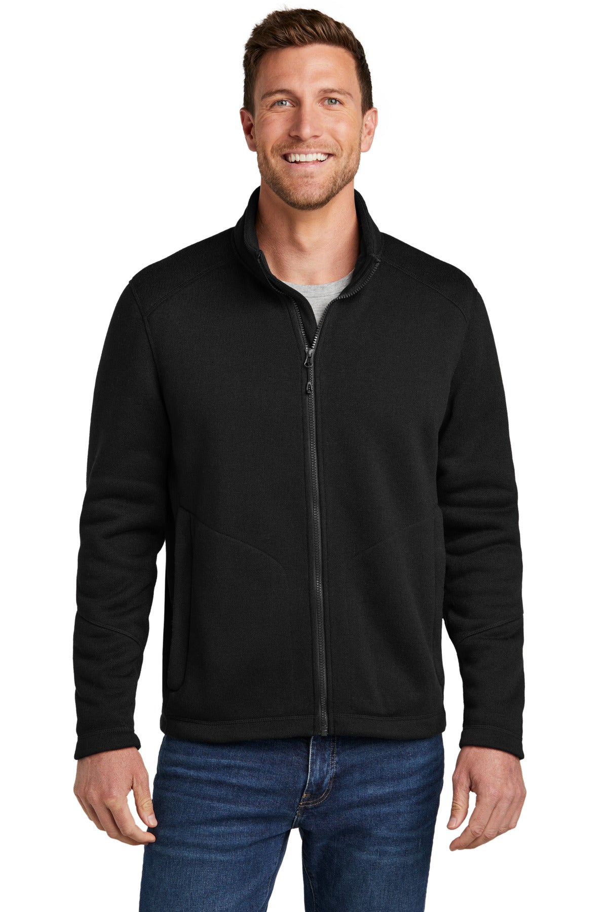 With a subtle heathered pattern our Arc Sweater Fleece combi - Deep Black