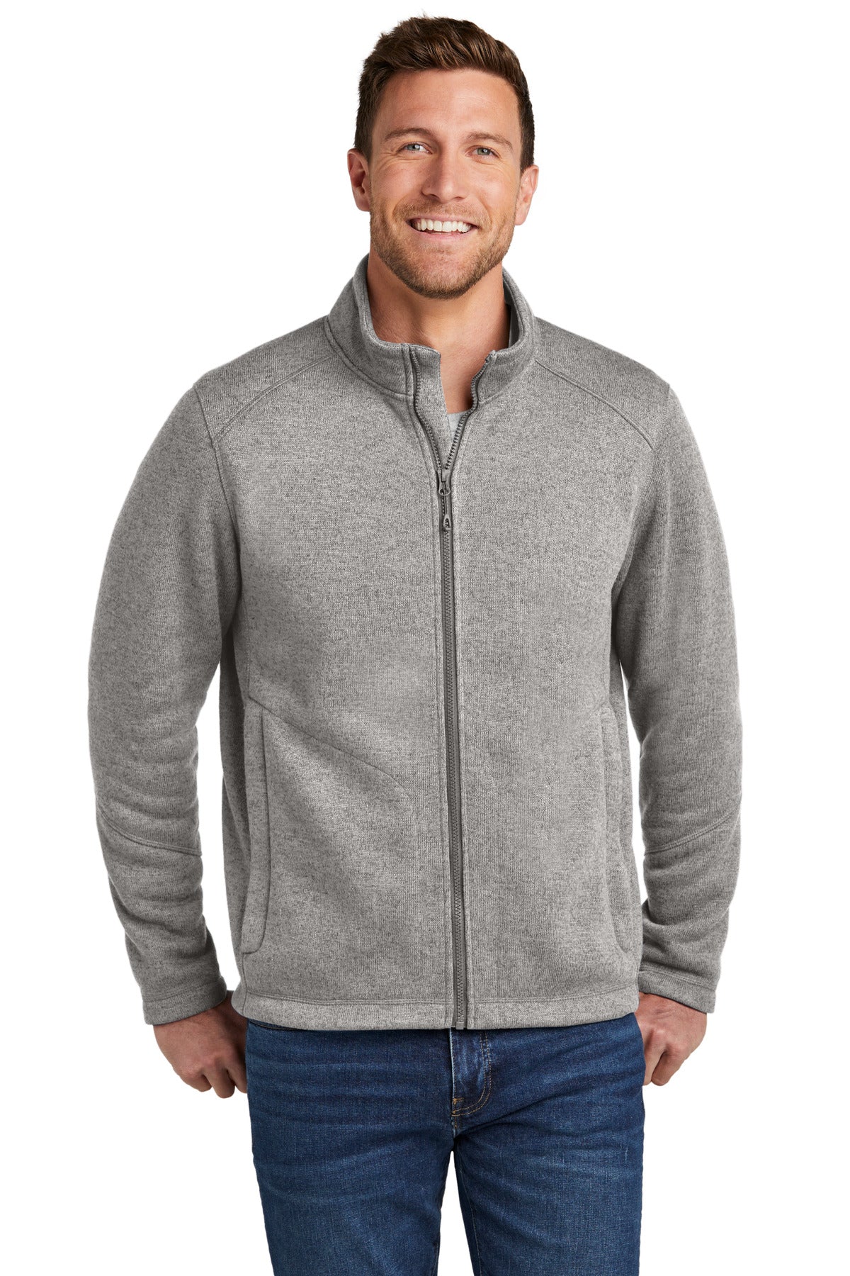 With a subtle heathered pattern our Arc Sweater Fleece combi - Deep Smoke Heather