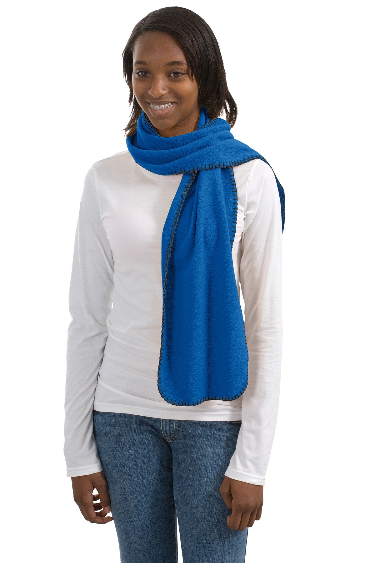 Our unique fleece offers lightweight warmth while black over - Royal