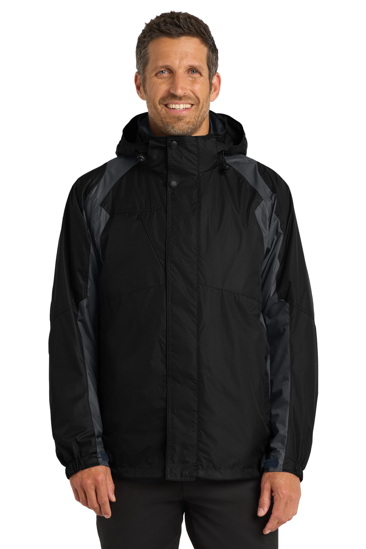 This jacket offers three great layers for one great price. T - Black/ Ink Grey