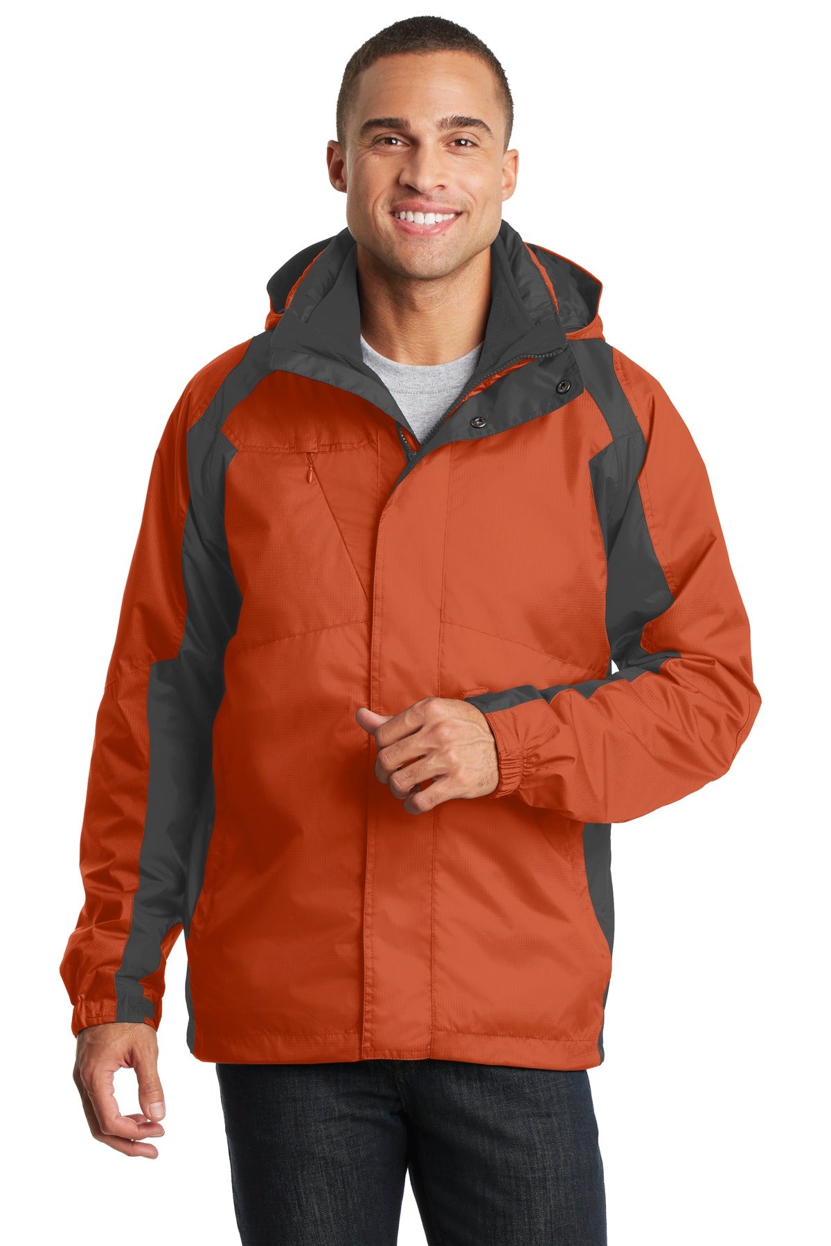 This jacket offers three great layers for one great price. T - Dark Cadmium Orange/ Shadow
