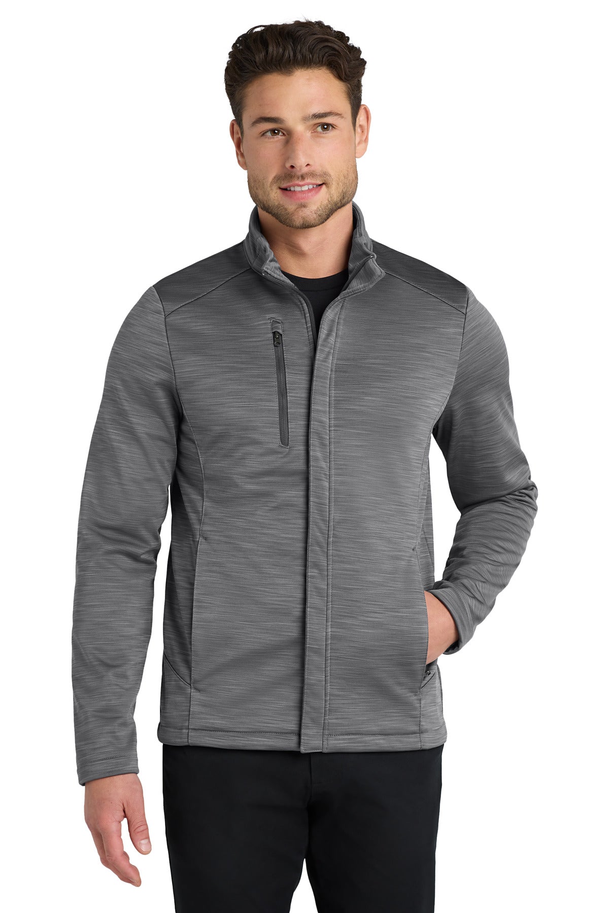 With a subtle striated pattern this sleek soft shell hits th - Graphite Heather